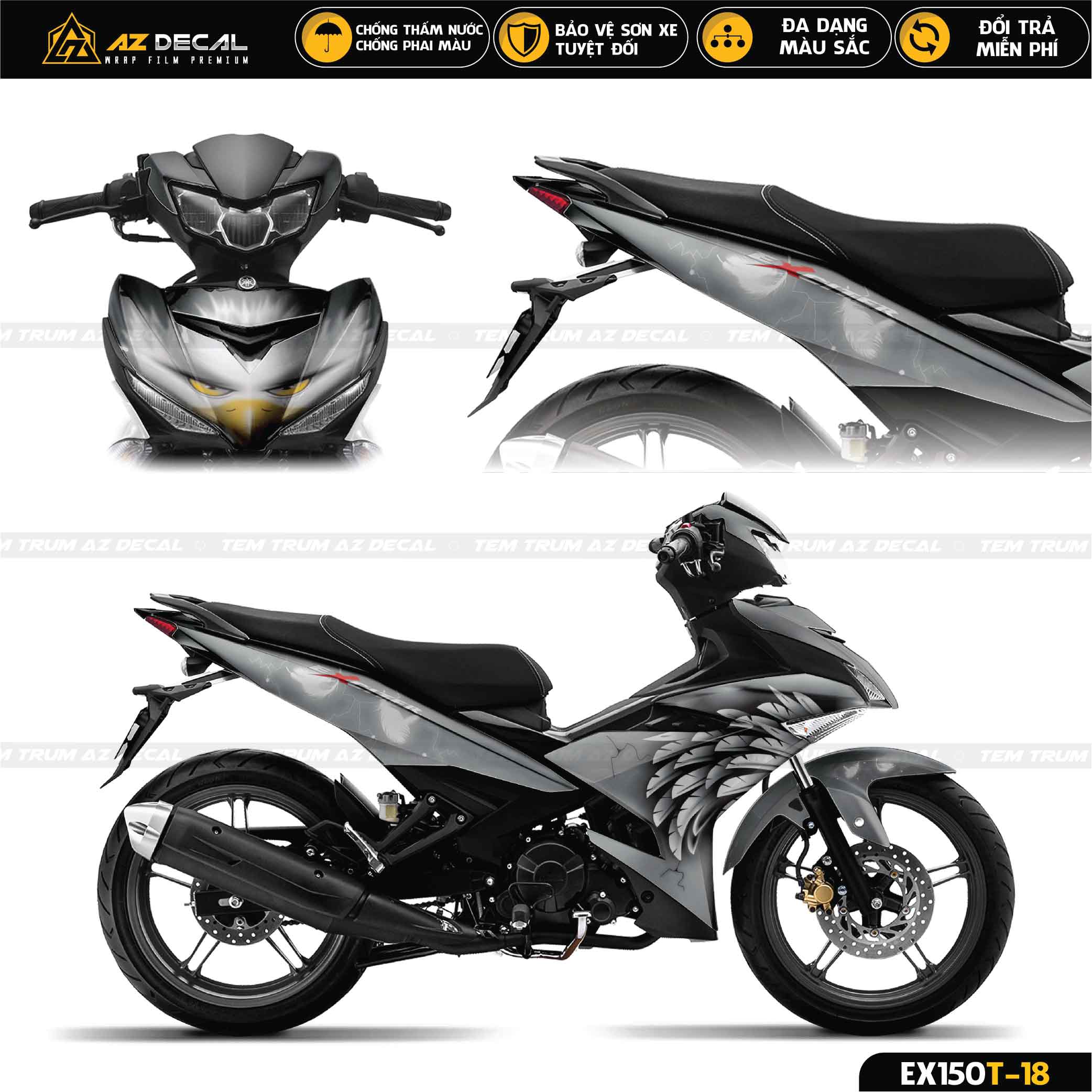 Exciter 150 Xám xi măng Decal4Bike Center #22 Exciter 150 Xám xi măng Decal4Bike Center